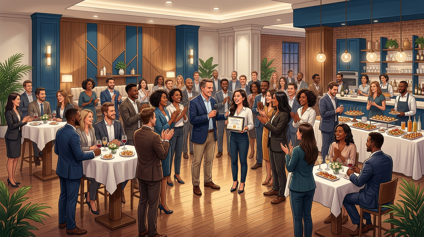 Team celebration illustration